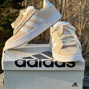 Adidas Grand Court Alpha Beige Low Casual Sneaker - Womens 7.5 | Youth GS 6Y NEW